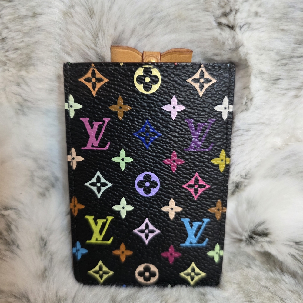 Louis Vuitton x Murakami Multicolor Card Case Mirror & Bow Case Rare - Picture 3 of 8